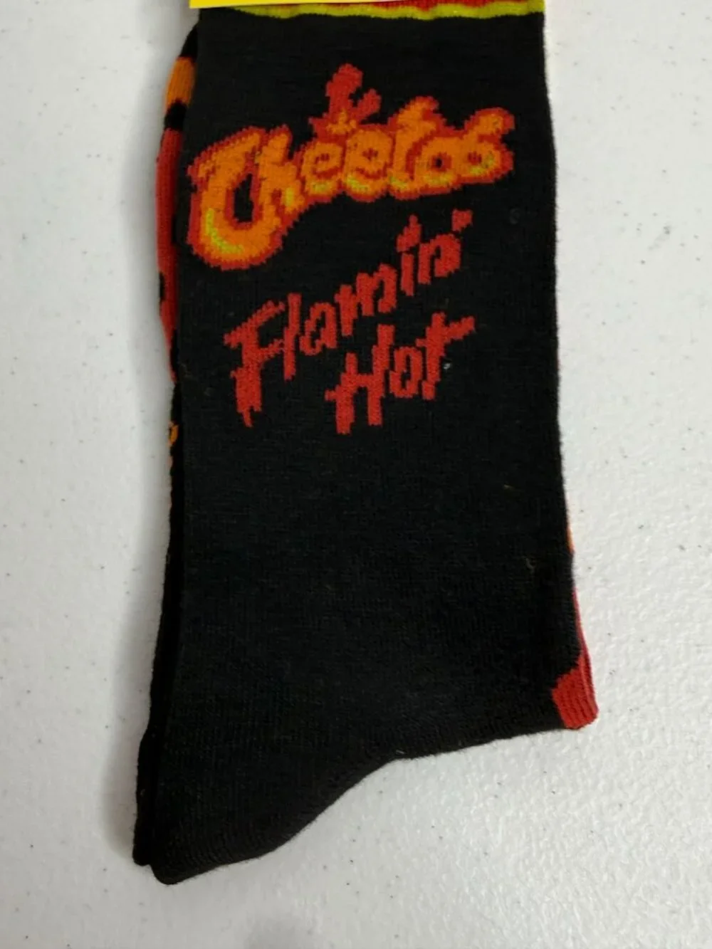 Cheetos Flamin Hot Mens Novelty Crew Socks Size 6-12 New